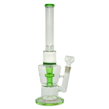 Honeycomb Glass Smoking Water Pipe with Showerhead Ice Catcher (ES-GB-424)